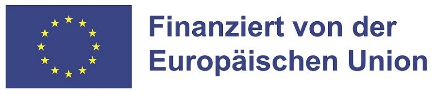 EU Fahne, Text: Finanziert von der Europäischen Union